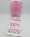 BABY GIRL CLIPS PACK OF 6 BABY SHOWER CLIPS. 