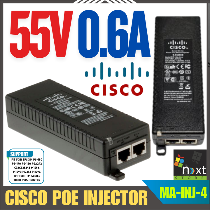 Orignal For Cisco Meraki 802.3at Power over Ethernet Injector, MA-INJ-4 ...
