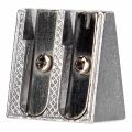 Deli - E39762-Pencil Sharpener #2 Holes - Silver. 