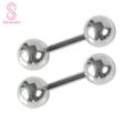 Stainless Steel Earrings Attractive Men Punk Barbell Ear Studs. 