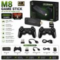 ORIGINAL K8 PRO / M8 / M15 / M22 / X6 / X2 PRO / X2 Plus Wireless Retro Game Console - Plug and Play Video Game Stick - Built in 20000+ Games - 9 Classic Emulators - 4K High Definition HDMI Output for TV with Dual 2.4G Wireless Controllers (64 GB SD Card). 