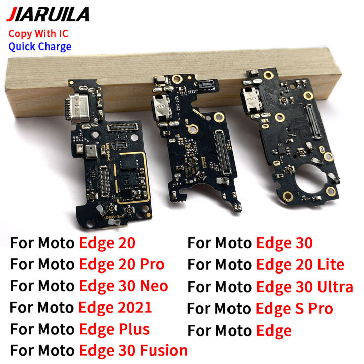 For Moto Edge 20 Lite Pro Edge 30 Fusion Neo USB Port Charger Dock Plug Connector Charging Board FLex Cable Mic Microphone Board