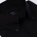 black cotton shirt for mens-Dress Shirt For Men - Cotton - Black. 