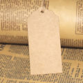 100pcs kraft paper brown Hanging Tags with Strings - Garment Tags for Candy/Gift/Cookies Display Packing Label Card - DIY blank price tag kraft paper. 