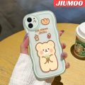 JIUMOO For iPhone 7 Plus iphone 8 Plus Case Cartoon Cute Japanese and Korean ins: Bears Cream Wave Border Soft Clear Shockproof Phone Cases Creative Camera Transparent Casing Simple Silicone Protective Cover. 