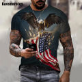 American Eagle Graphics Printed 3D T-shirt Men WOmen Trendy Fashion Oversized O-Neck Short Sleeve T-shirt. 