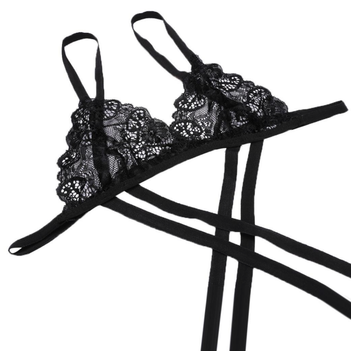 Swimwear Micro Bikini Openwork Lace Swimsuit Solid Swimwear lingerie Women's Erotic Underwear Bikini Set