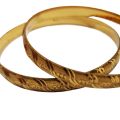 New Gold Design Bangles set | 2 piece | Beautiful Design. 