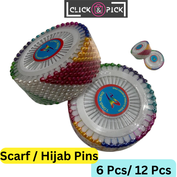 Hijab Pin Scarf Pin CD Pin 12/6 Pcs