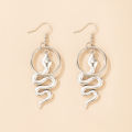 Popular Earrings Animal Snake Stud Earrings Long Silver Snake Earrings for girls for women low price. 