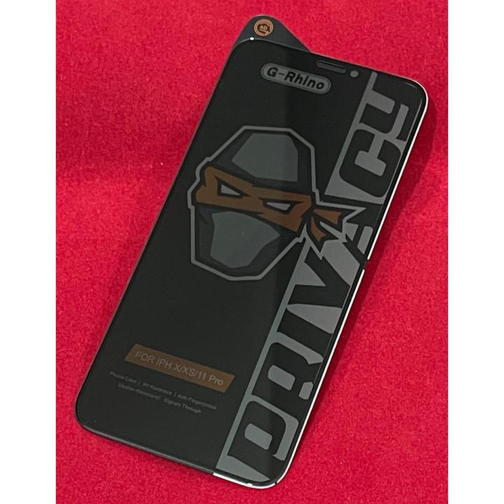 Iphone 11 Pro Privacy Curved OG HD+ G-Rhino Glass Full Edge to Edge Tempered Screen Protector Premium Quality