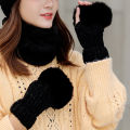 Adults Gloves Fingerless Fall Winter Ladies Writing Gloves. 