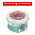 LUXIANZI Welding Soldering Solder Iron Tip Cleaner with Box Cleaning Steel Wire Sponge Balls For Welding Tools. 