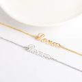 Skyrim Love Letter Heart Charm Bracelet Stainless Steel Gold Color Chain Bracelets Bangle Pulseira Jewelry Gifts for Women Femme. 