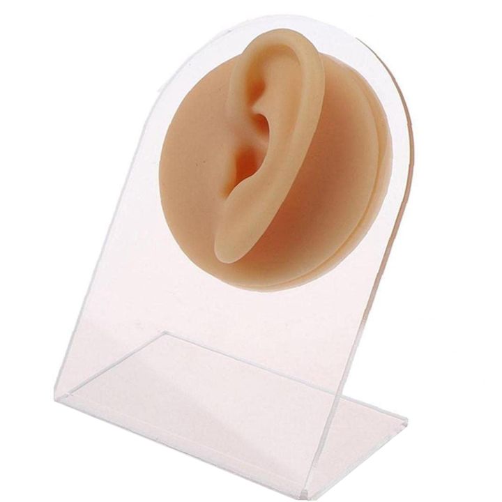 1 Pc Silicone Ear Model Reused Ear Displays Mould Professional Piercings Practice Tools for Earrings Ear Studs Display
