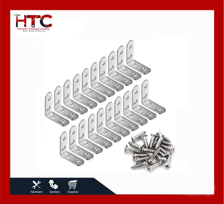 (1 Inch)L Shape Metal Corner Brace Angle Bracket with  Screw