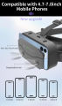 Shinecon SC-G13 New 3D Virtual Reality Gaming Glasses Headset for 4.5-7.0 Inch Smartphones VR Full-Screen Helmet with Adjustable Googles - high resolution lenses. 