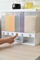 Dispenser Wall Mounted Cereal Food  For Kitchen  Space Saving Storage Containers For Cereal, Rice, lentils. 