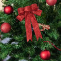 Christmas Bow Decoration Sparkling Sequin Christmas Tree Bow Festive Reusable Decoration for New Year Party Lightweight Stylish Perfect Christmas Big Bow Holiday Bow. 