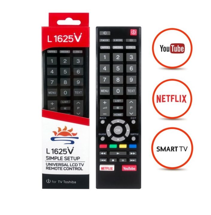 Universal Remote Control for Toshiba TVs Replacement Remote for All Toshiba LCD LED 3D HDTV 4K UHD Smart TV Remotes