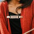 Sweater Clips Fastener Buckle Fashion Cardigan Link Chain Cardigan Clip Rose Gold. 