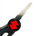 Flip Key for Bikes - Jack Knife Style - Uncut Folding Flip Up Key Chain - Plastic Body New Latest Design GD 110s, GS 150, GSX 125, GR 150 Logo (Suzuki). 