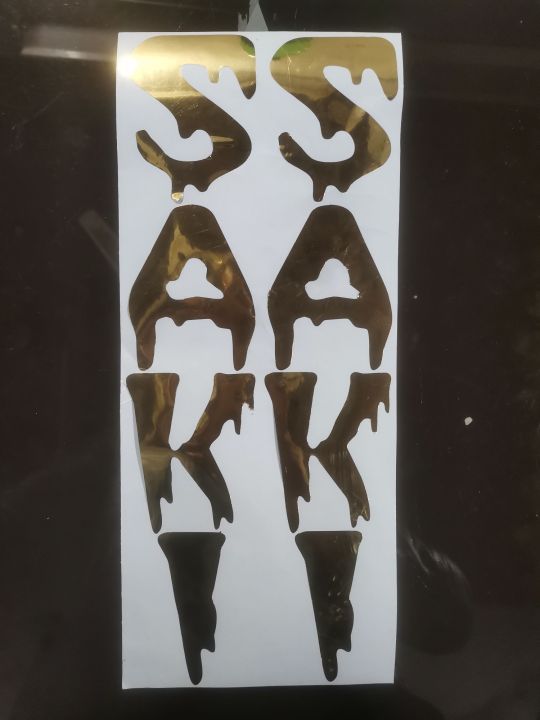 Stickers SAKI Shine Golden bat Sticker for Cricket SAKI Bat Stickers For Bats