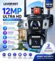 PTZ WiFi 12MP 4K Dual Lens Three screens Camera Outdoor Protection Motion Detection Outdoor IP CCTV Survalance Cameras 6K 12MP WiFi Security Camera Three Screen 360° View IP Camera Auto Tracking CCTV Security Protection Home CCTV Mini Street Cam. 