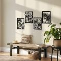 Home Decoration Items, Home Decorations, Home Decoration Items for Drawing Room , Home Decor, Wall Decoration Items , Wall Hanging Decorations, Wall Art, Floral Wall Art, Flower Shape Wall Decorations, Wooden Wall Decor, Wall Panel, 4 Pieces Floral Art. 