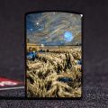 Vincent Van Gogh's Oil Painting Starry Night Kerosene Lighter Metal Kerosene Lighter Creative Lighter. 