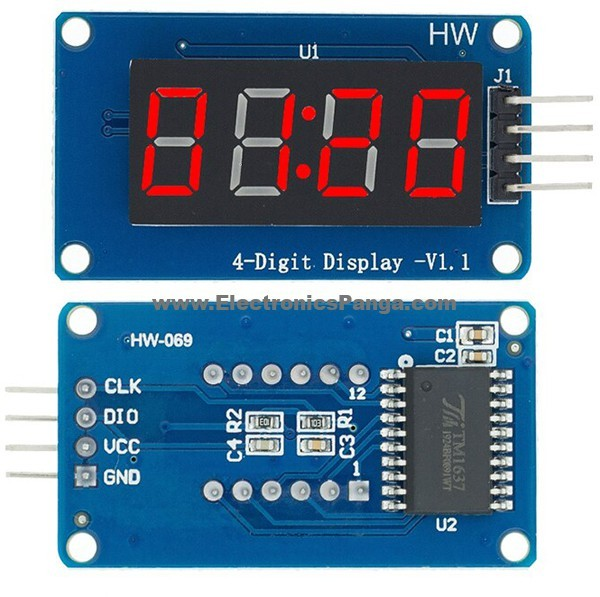 HW-069 4-digit digital display module with Four Serial Driver Board ...