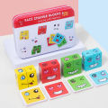 Cross-border BabeRock Face Changing Rubik's Cube Emoji Building Blocks Parent-child Interactive Battle Table Game Logical Thinking Toys. 