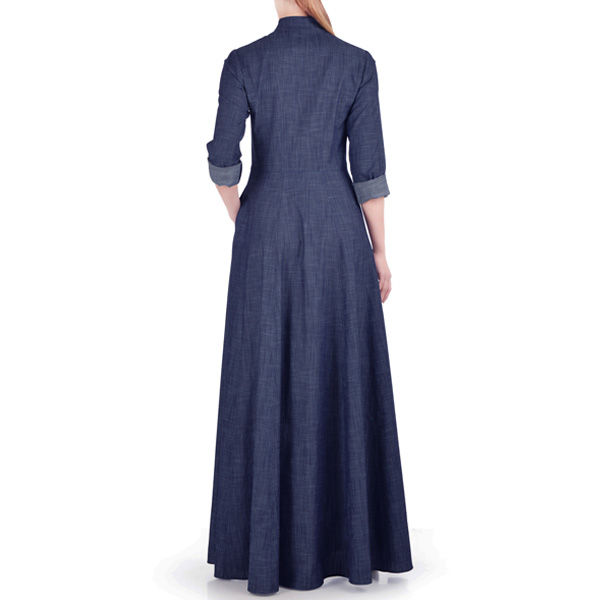 Tarseel%20-%20Navy%20Blue%20Maxi%20Style%20Denim%20Abaya%20for%20women%20-%20Image%202