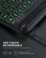 seenda Backlit Bluetooth Keyboard for Tablet Phone Computer, Rechargeable Multi-Device Bluetooth Wireless LED Keyboard for iPad Pro/Air/Mini, Compatible Mac Windows PC Android iOS Phone Tablet. 