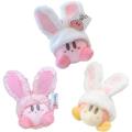 8Cm Sanrioed Anime Cartoon Plushie Star Kirby Cos White Rabbit Pink Rabbit Dress Up Cute Doll Into Rabbit Costume Pendant Kirby. 