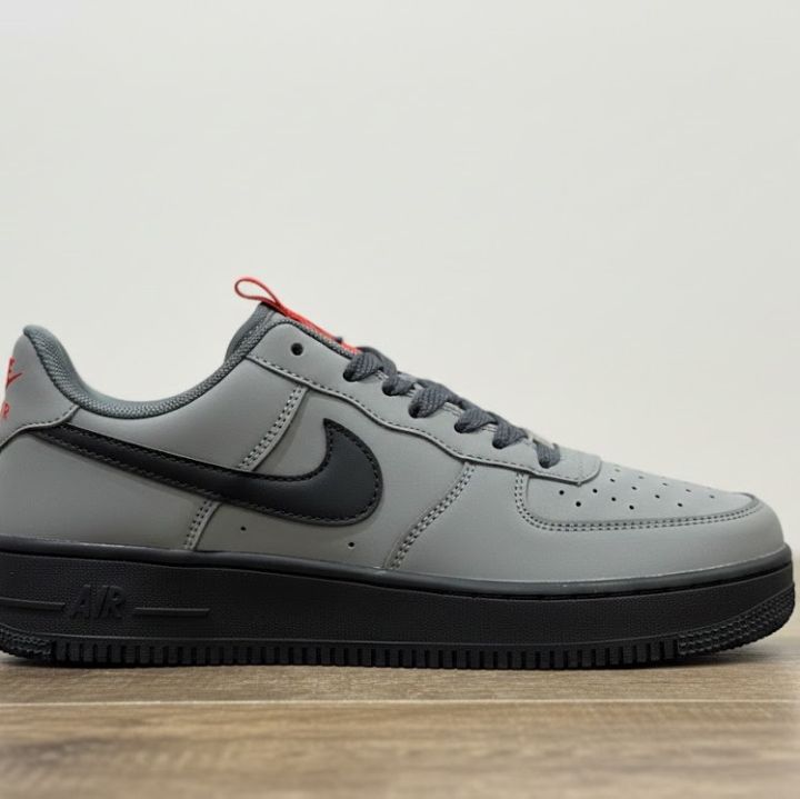AF1 Low Cut Premium Sneakers - Anthracite & Camel / Dark Grey - Classic Casual Shoes for Men & Women - Durable Sport Shoes