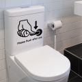 SmileArt Toilet Seat Decals Quotes Warning Slogan Stickers Removable Waterproof Toilet Seat Stickers for Bathroom WC Toilet Restroom Decors (Please Flush After use). 