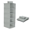 Hanging Closet Storage Organizer – 5/6 Layer Foldable Wardrobe Shelf. 