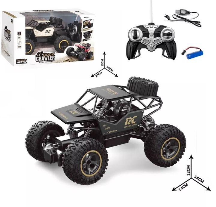 Smoke Rock Crawler Electric RC Vehicles Alloyed Remote Control Booster Spray Toy Car for Kids & Boys Monster RC Truck with Rechargeable Rc Car 4x4 High Speed