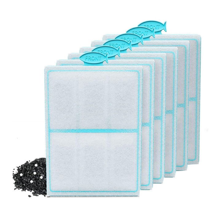 6 Count PF-L Filter Cartridges Refill for Top Fin Silenstream PF20 PF30 PF40 and PF75 Power Filters Fish Tank Accessories Parts