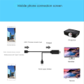 2 in 1 USB Female to HDMI-Compatible Male HDTV Adapter Cable 1080P Digital AV HD TV Projector Displays Converter Spare Parts Accessories. 