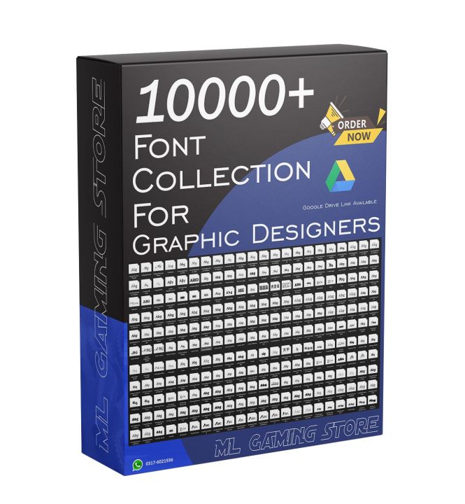 10000+ Fonts Collection For Graphic Designers | Premium Fonts | For PC | Amazing Typing Styles | Fonts Pack | DVD/USB/Online Link