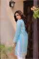 Khayaal Premium Lawn Sky Blue Stitched Printed Shirt 1 Piece Kurti for Girls. 