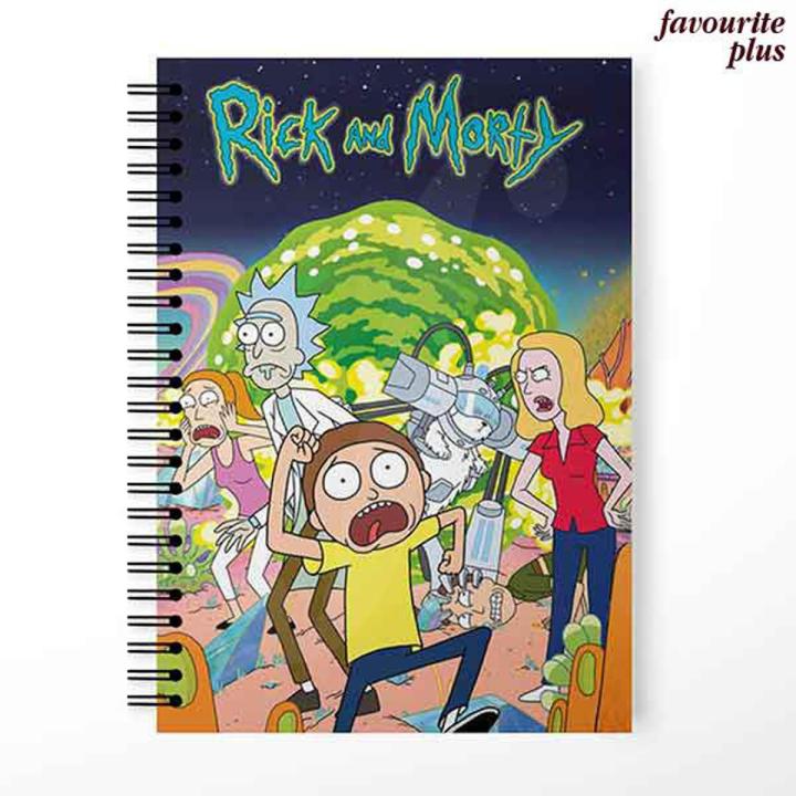 Rick and Morty Printed University Notebook Diary Personalized Customized Cute Spiral Notebooks in Pakistan