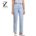 Zentora Elastic Waist Nurse Trousers Summer Nurse Pants Mid-rise Elastic Waist Straight Wide Leg Long Trousers Solid Color for Doctors Nurses Work Comfortable Stylish Healthcare Uniform for Professionals. 