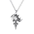 Final Fantasy Viii Necklace Sleeping Lion Heart Griever Squall Leonhart Lion Head Pendants Game Jewelry281373. 
