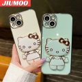 JIUMOO For Xiaomi 9T Pro Redmi K20 Pro Case Cartoon New Design Hello Kitty Cosmetic Mirror Stand Holder Electroplate Phone Case Smooth Gold Side Plating Silicone Back Cover. 