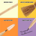 14PCS Witch Broom Stick Pencils Halloween Wizard Wand Pencils For Theme Goodie Bag Fillers. 
