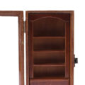 Miniature Book Model Wooden Mini Bookshelf Display Cabinet with 80 Tiny Books Desktop Decoration Stress Relief Gift for Birthday Buyer's Choice Wooden Bookshelf. 