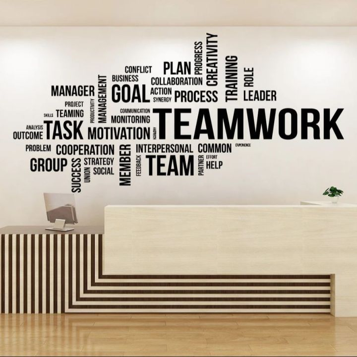 Teamwork Office Wall Decal, Office Wall Decor, Office Decals, Office ...